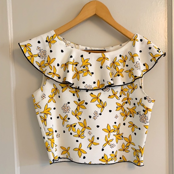 Yellow Floral Blouse - Picture 1 of 2